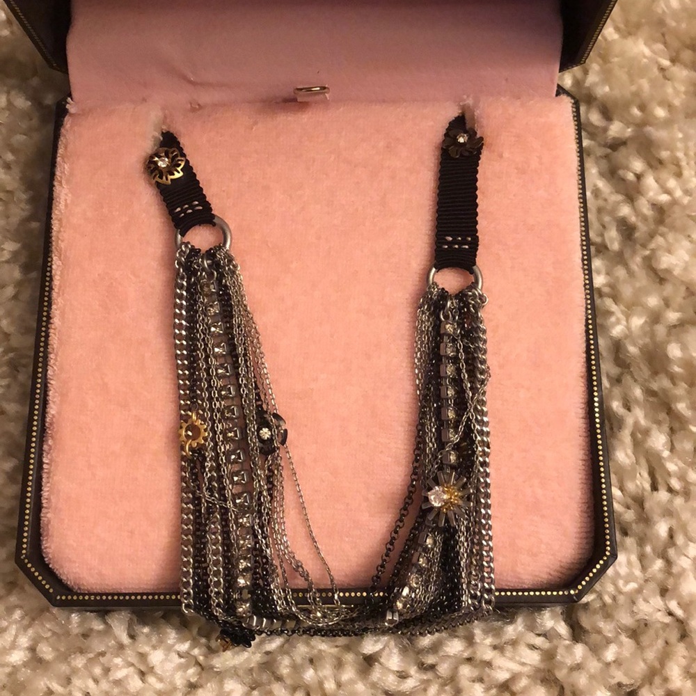 Juicy Couture Grosgrain & Chain Necklace